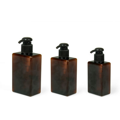 100ml 200ml 250ml ขวดครีม Petg 24/410 ขวดแชมพูสีเหลืองอำพัน