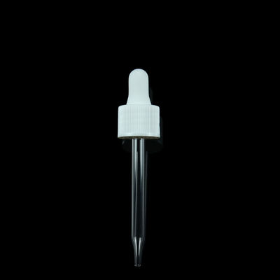 20/410 จ่ายฝาขวดพลาสติก Nitrile Dropper ฝาหยดสีขาวสำหรับน้ำมันหอมระเหย