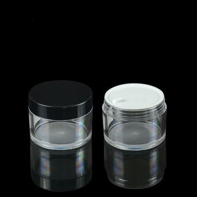55mm 100ml PETG Cosmetic Jar Cream Jar การติดฉลากบรรจุภัณฑ์