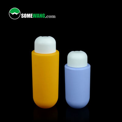 สีที่กำหนดเอง HDPE ไหล่แบนขวดก้นกลมเครื่องสำอาง 300ml 400ml บรรจุภัณฑ์โลชั่น