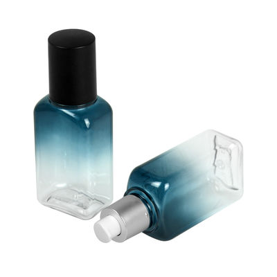 60ml 100ml 120ml ขวดพลาสติกเปล่าสี่เหลี่ยมสำหรับขวดเซรั่มโลชั่นพร้อมปั๊ม