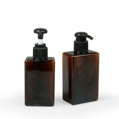 100ml 200ml 250ml ขวดครีม Petg 24/410 ขวดแชมพูสีเหลืองอำพัน