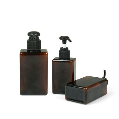 100ml 200ml 250ml ขวดครีม Petg 24/410 ขวดแชมพูสีเหลืองอำพัน