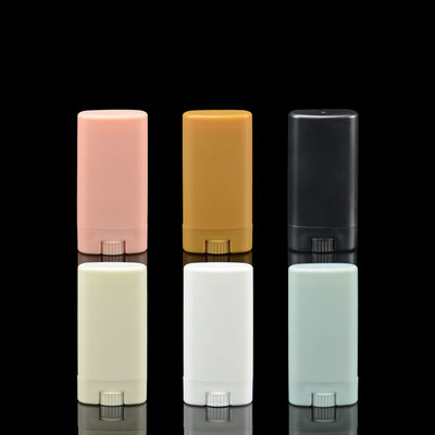 ODM 15ml Deodorant Stick Oval ขวดเครื่องสำอาง 15g เจลเปล่า Flat Oval สำหรับเจล