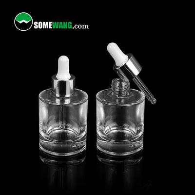 30ml Cosmetic Serum Glass Dropper 1.2in ขวดน้ำมันหอมระเหยแก้วสีเหลืองอำพัน