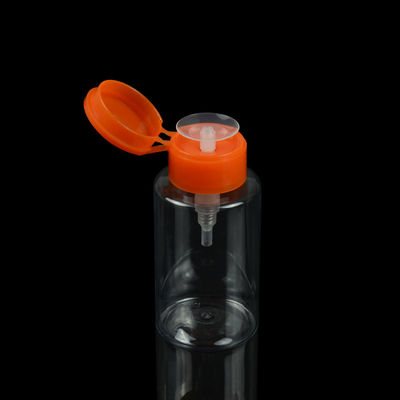 3.3oz 100ml ขวดเครื่องสำอาง PET ขวดน้ำยาล้างเล็บพร้อมปั๊มน้ำยาล้างเล็บ