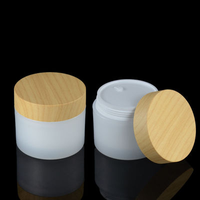 10g 20g 30g PP Cream Jar บรรจุภัณฑ์ OEM Eye Cream Lid ภาชนะบรรจุเครื่องสำอางไม้ไผ่