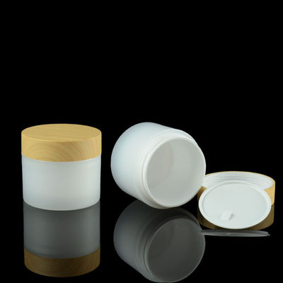 10g 20g 30g PP Cream Jar บรรจุภัณฑ์ OEM Eye Cream Lid ภาชนะบรรจุเครื่องสำอางไม้ไผ่