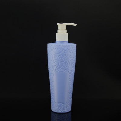 250ml PE ขวดแชมพูเปล่าที่ไม่เป็นอันตราย PE ขวดปั๊มสีขาวสำหรับแชมพู