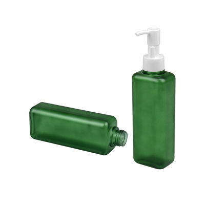 150ml 185ml PETG ขวดเครื่องสำอางทรงเหลี่ยมขวดปั๊มโลชั่นบำรุงผิวกาย 24/410