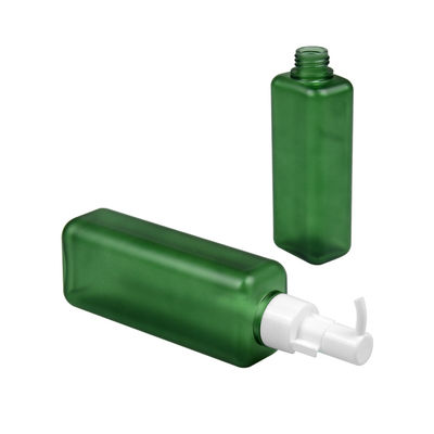 150ml 185ml PETG ขวดเครื่องสำอางทรงเหลี่ยมขวดปั๊มโลชั่นบำรุงผิวกาย 24/410