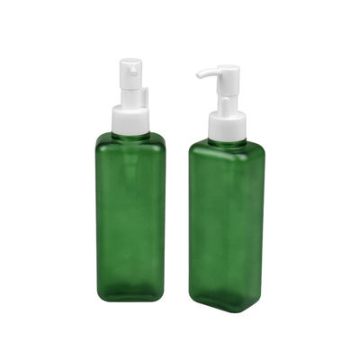 150ml 185ml PETG ขวดเครื่องสำอางทรงเหลี่ยมขวดปั๊มโลชั่นบำรุงผิวกาย 24/410