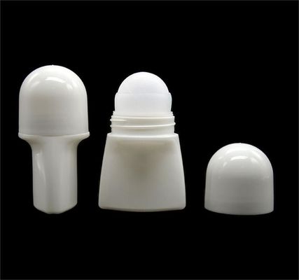 ม้วนทรงแบน 50 กรัมบนภาชนะบรรจุขวดระงับกลิ่นกายพร้อมลูกกลิ้ง PP 60 X 48.5 มม.