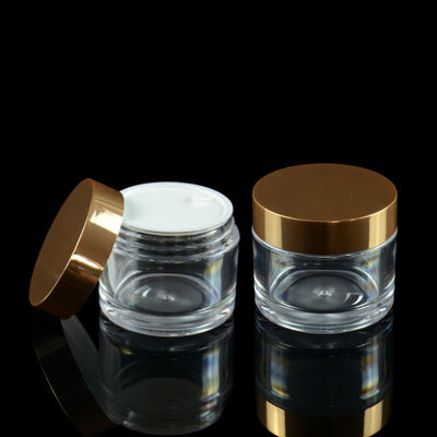 50ml เซรั่ม ABS PETG Cosmetic Jar ครีมทาหน้าพร้อมฝาชุบด้วยไฟฟ้า