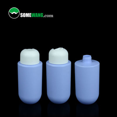 สีที่กำหนดเอง HDPE ไหล่แบนขวดก้นกลมเครื่องสำอาง 300ml 400ml บรรจุภัณฑ์โลชั่น
