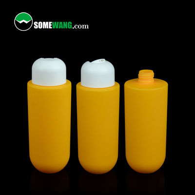 สีที่กำหนดเอง HDPE ไหล่แบนขวดก้นกลมเครื่องสำอาง 300ml 400ml บรรจุภัณฑ์โลชั่น